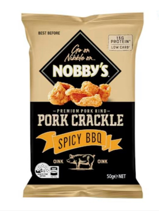Nobby's Pork Crackle Spicy Bbqs 50gX
12