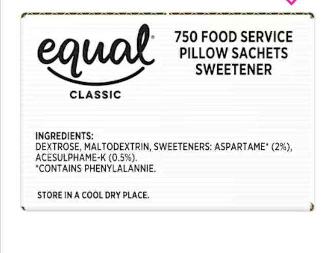Equal Sweetener Sachets
750's