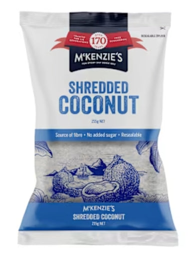 Mckenzie's Shredded
Coconut Resealable 215g