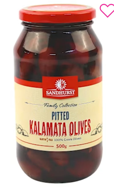 Sandhurst Olives Pitted
Kalamata 500g