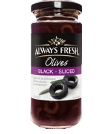 Always Fresh Spanish Olives
Sliced Black 235g X6