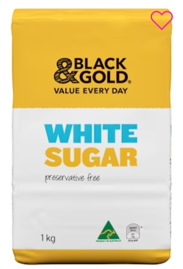 Black & Gold White Sugar 1kg