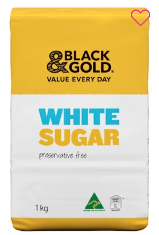 Black & Gold White Sugar 1kg