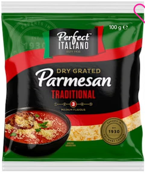 Perfect Italiano Parmesan
Dry Grated Cheese 100g