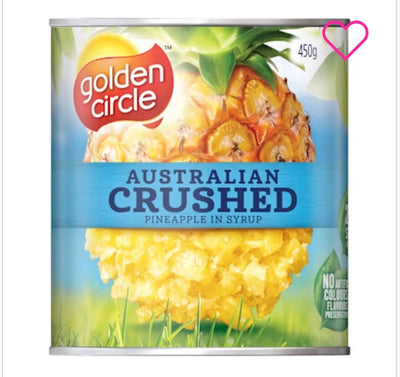 Golden Circle Australian
Crushed Pineapple In Syrup
450g × 12
