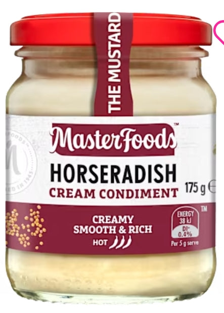 Masterfoods Mustard
Horseradish 175g