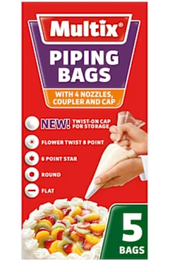 Multix Piping Bags 5pk × 8