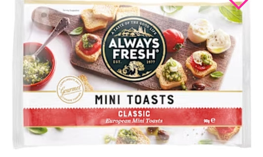 Always Fresh Mini Toast 90g
X 12