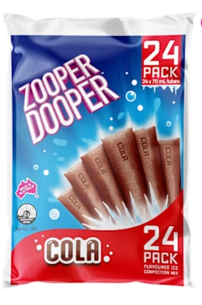 Zooper Dooper Water lce
Cola 1.680 Lt X6