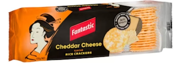 Fantastic Rice Crackers
Cheddar Cheese 100g X 12