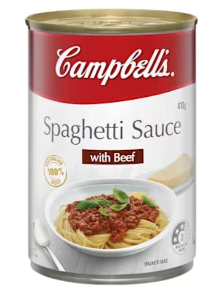 Campbell's Spaghetti Sauce
With Beef 410g
