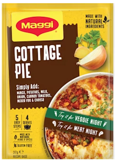 Maggi Recipe Base - Dry
Recipe Base Gluten Free
Cottage Pie Natural 15x37g