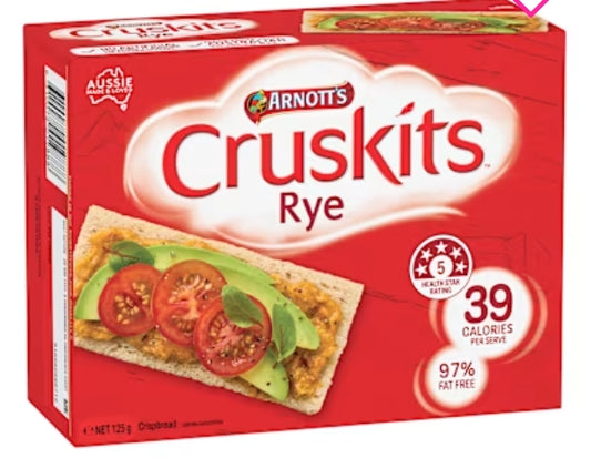 Arnotts Cruskits Crispbread
Rye 125g