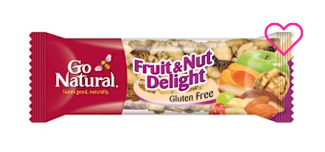 Go Natural Nut Delight Fruit &
Nut Bar 50g X 16