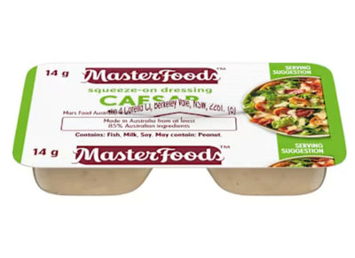 Masterfoods"" Portion Control Squeeze-
on Caesar Dressing 100x14g