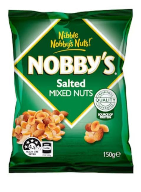 Nobby's Mixed Nuts Salted 12 X 150 G