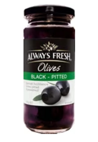 Always Fresh Spanish Olives
Pitted Black 220g