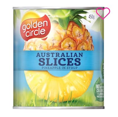 Golden Circle Australian
Pineapple Slices ln Syrup
450g ×12