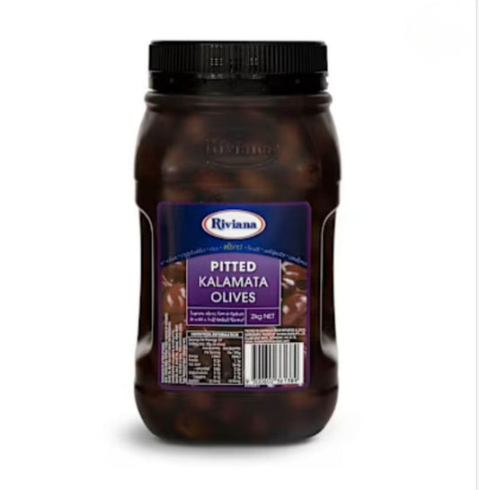 Riviana Kalamata olives are pitted 2kg