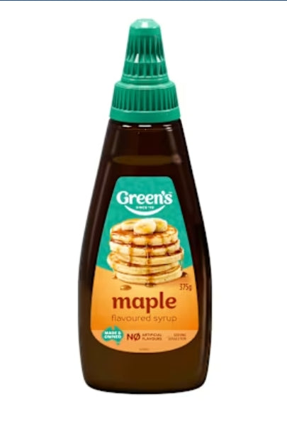 Green's Maple Flavoured
Syrup 375g X 12