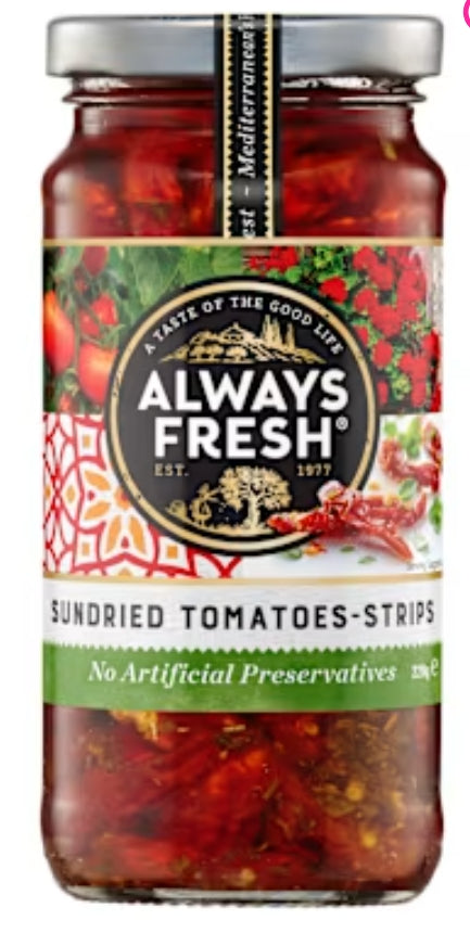 Always Fresh Sundried
Tomatoes Strips 220g