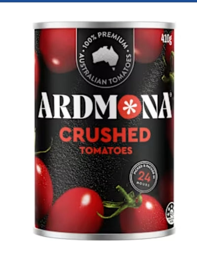 Ardmona Canned Tomato
Crushed Blend 410g X 12