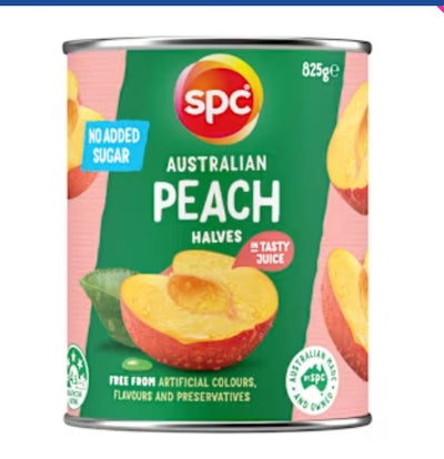 Spc Canned Fruit Peach
Halves In Juice 825g X 12
