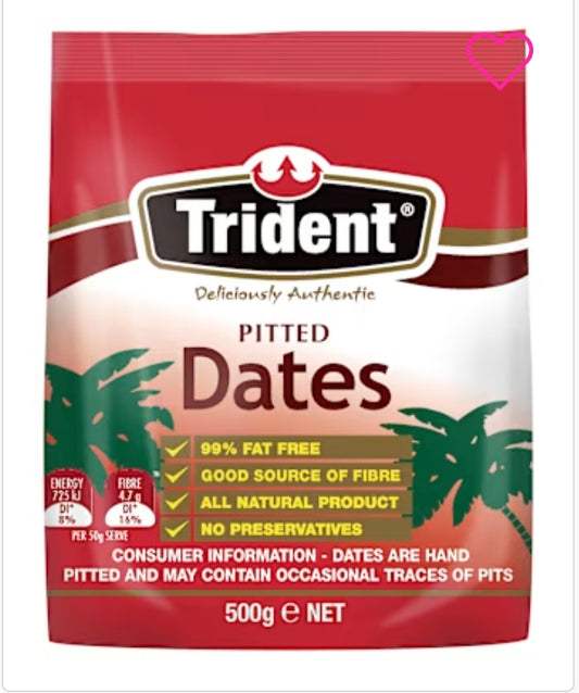 Trident Dates Pitted 500gm × 6