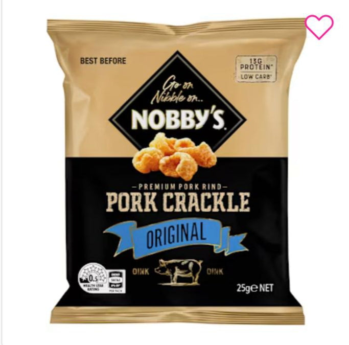 Nobby's Pork Crackle Original 25g X 20