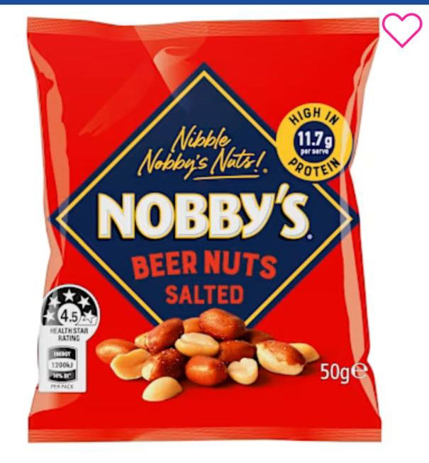 Nobby's Nuts Beer Nuts 50g 12x