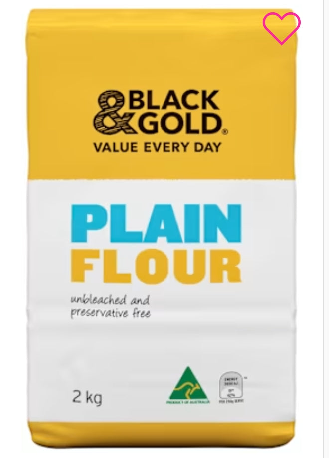 Black And Gold Plain Flour
2kg