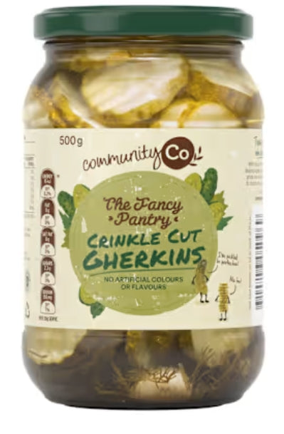 Community Co Gherkins Crinkle cut
500gm