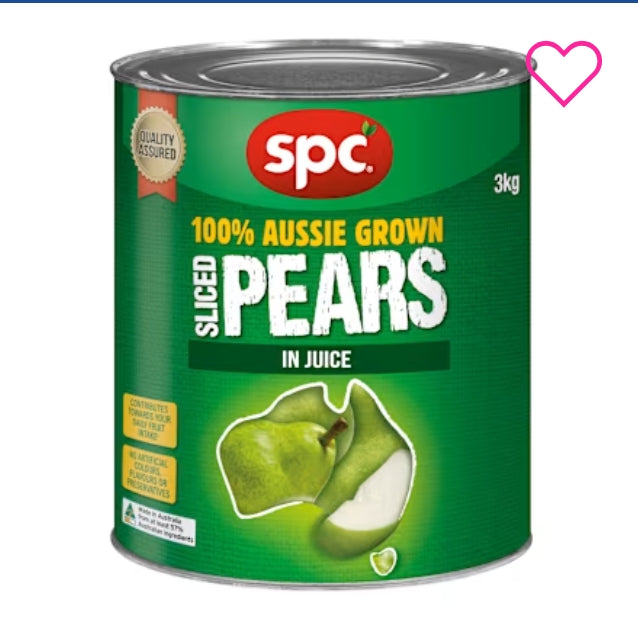 Spc Pear Sliced Nat Juice 3kg