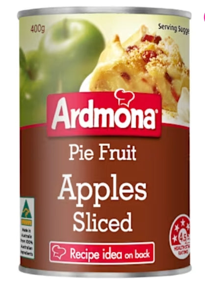 Ardmona Canned Fruit Pie
Apple 4O0g X 12