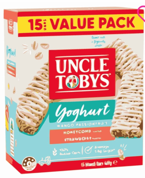 Nestle Uncle Tobys
Nutritional Snacks Yoghurt
Vpck 5x469g