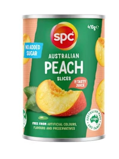 Spc Canned Fruit Peaches
Sliced In Juice 410g X 12