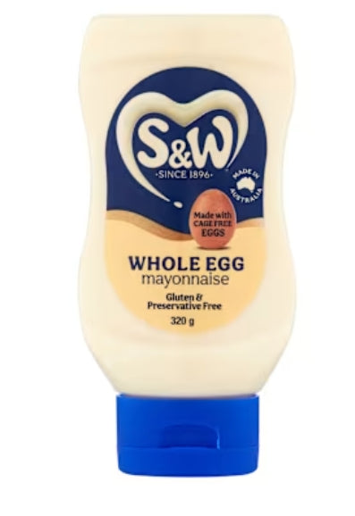 S&w Mayo Whole Egg Sqze
320gm