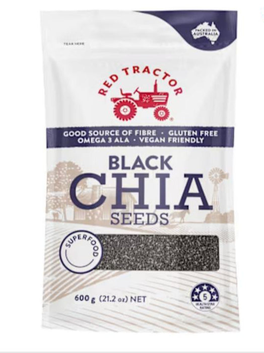 Red Tractor Chia Seeds Black 600g X5