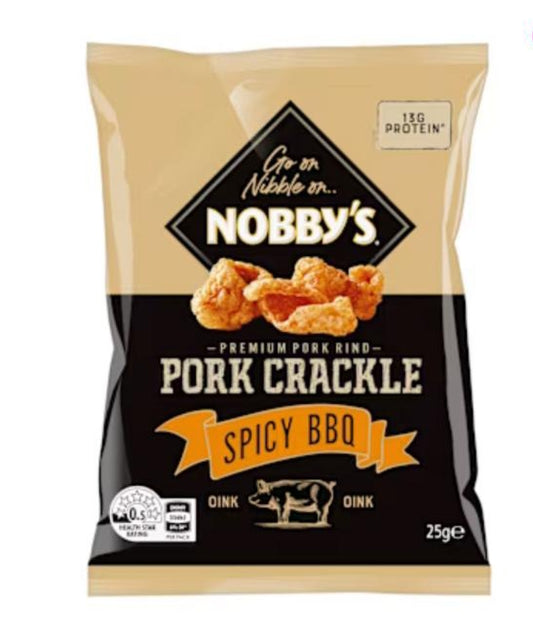 Nobby's Pork Crackle Bbq 25g X 20