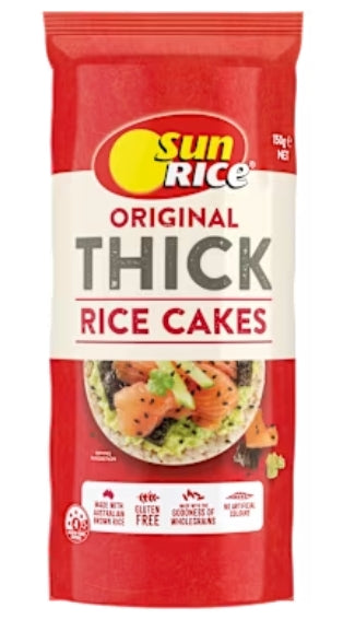 Sunrice Thick Rice Cakes
Original 150g
