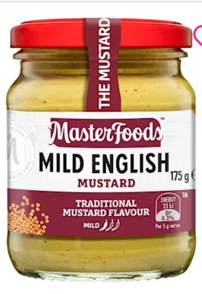 Masterfoods Mustard English
Mild 175g