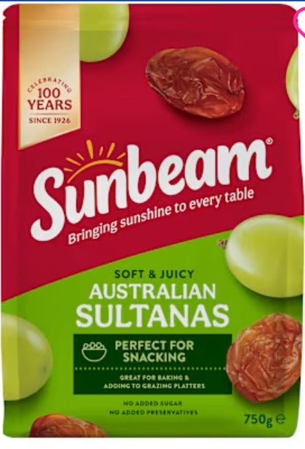 Sunbeam Australian Sultanas
750 G